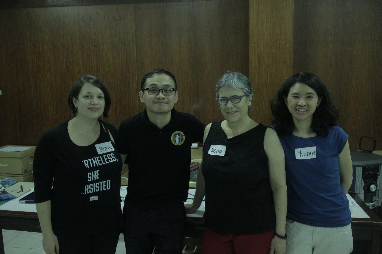 Marie Lascu (MIAP '12), Benedict ‘bono’ Salazar Olgado (MIAP '12), Prof. Mona Jimenez, and Yvonne Ng (MIAP '08) took part in a community archiving workshop at the University of the Philippines School of Library and Information Studies (UPSLIS) in Manila.